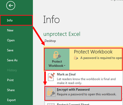 protect workbook in excel for mac